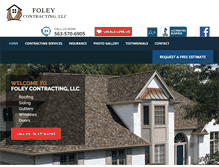 Tablet Screenshot of foleycontracting.com